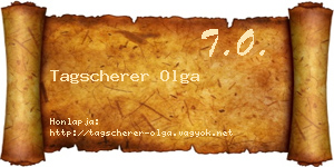 Tagscherer Olga névjegykártya