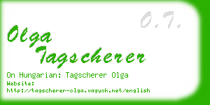 olga tagscherer business card